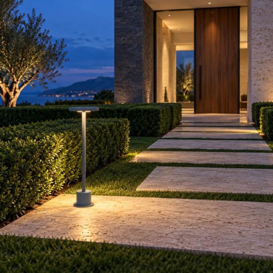 Ideal lux toffee lampioncino da giardino led 11w 3000k d16cm h50cm moderno antracite ip65