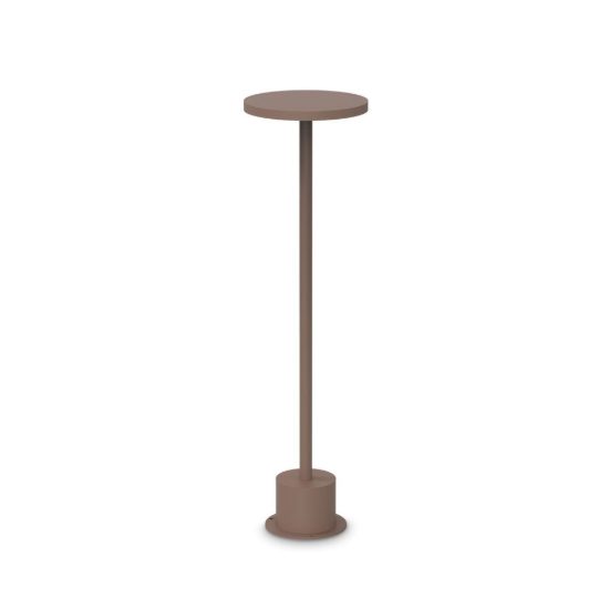 Ideal lux toffee lampioncino da giardino led 11w 3000k d16cm h50cm moderno caffè ip65