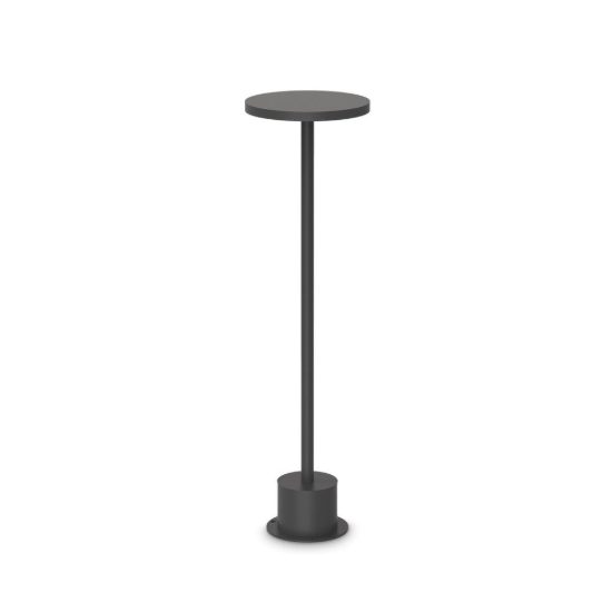 Ideal lux toffee lampioncino da giardino led 11w 3000k d16cm h50cm moderno nero ip65