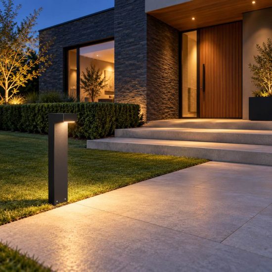 Ideal lux sirio lampione da giardino led 13w 3000k h60cm moderno nero ip65