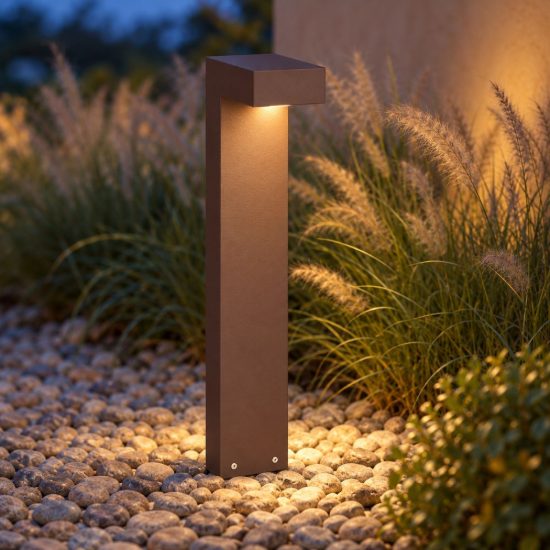 Ideal lux sirio lampione da giardino led 13w 3000k h60cm moderno caffè ip65