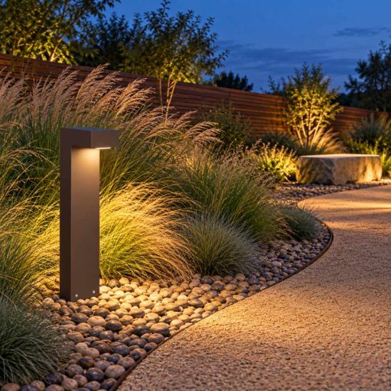 Ideal lux sirio lampione da giardino led 13w 3000k h60cm moderno caffè ip65