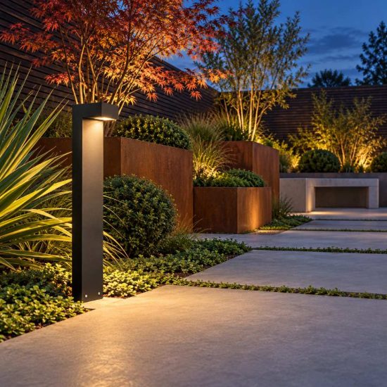 Ideal lux sirio lampione da giardino led 13w 3000k h80cm moderno nero ip65