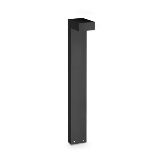 Ideal lux sirio lampione da giardino led 13w 3000k h80cm moderno nero ip65