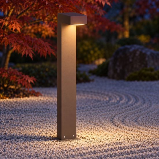 Ideal lux sirio lampione da giardino led 13w 3000k h80cm moderno caffè ip65