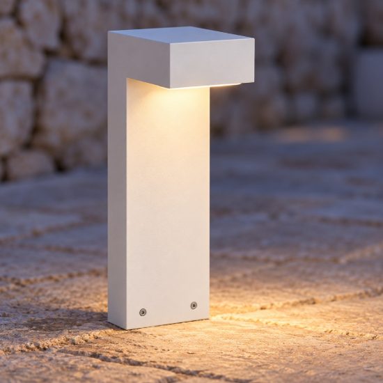 Ideal lux sirio lampioncino da giardino gx53 h30cm moderno bianco ip65
