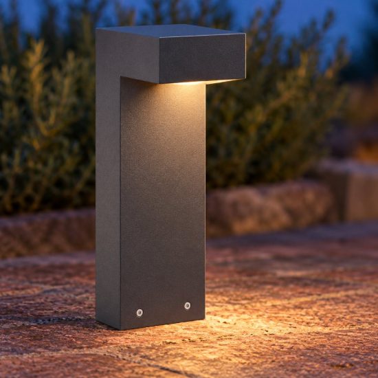 Ideal lux sirio lampioncino da giardino gx53 h30cm moderno antracite ip65