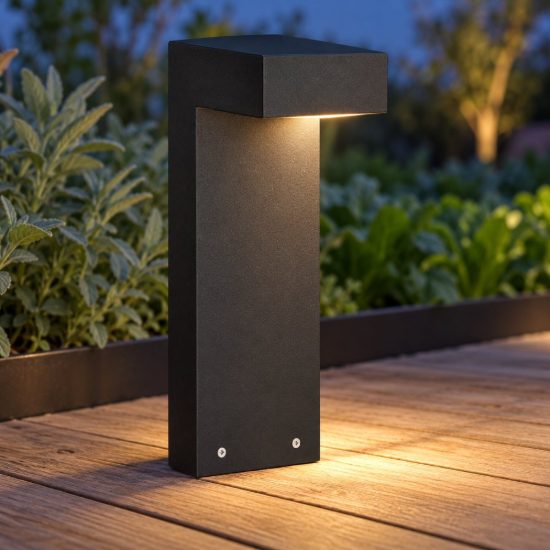 Ideal lux sirio lampioncino da giardino gx53 h30cm moderno nero ip65
