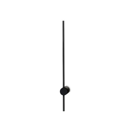 Ideal lux essence applique lineare a sezione tonda led 12w 4000k 75cm per soggiorno moderna nera