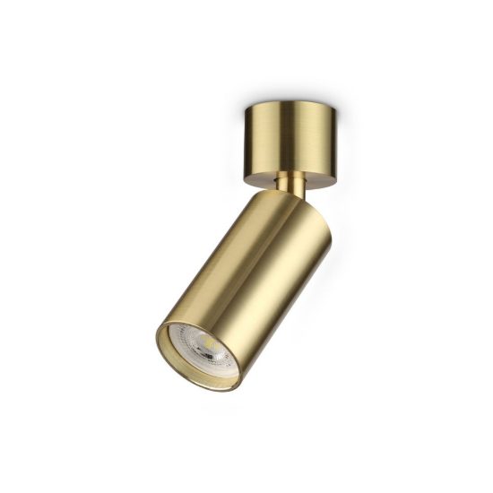 Ideal lux dynamite faretto da soffitto cilindrico mini orientabile gu10 per soggiorno ottone