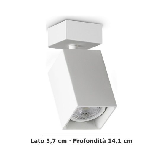 Ideal lux dynamite faretto da soffitto a sezione quadrata orientabile gu10 per soggiorno bianco