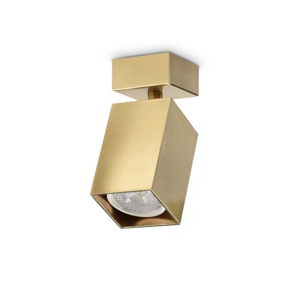 Ideal lux dynamite faretto da soffitto a sezione quadrata orientabile gu10 per soggiorno ottone