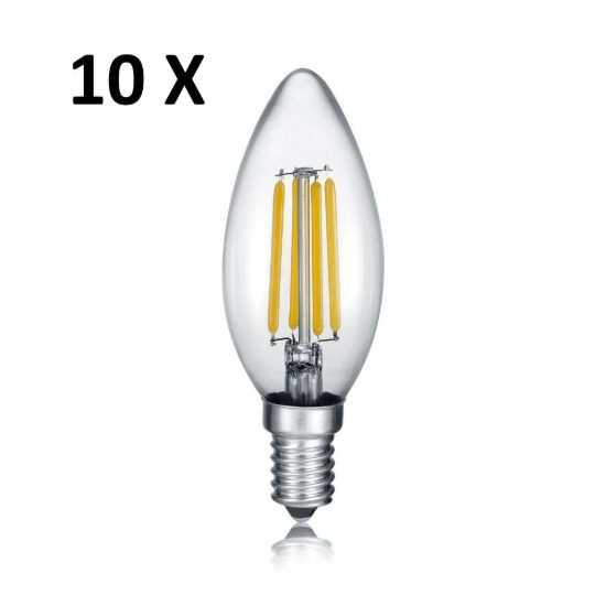 Lampadina oliva e14 led 4w 2700k dimmerabile confezione 10 pezzi