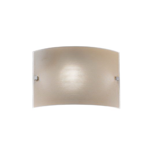 Applique curva moderna di vetro marrone