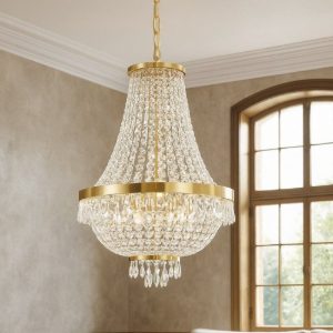 Ideal lux lampadario classico di cristallo caesar sp6 metallo oro