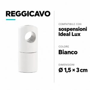 Supporto singolo reggicavo sospensione bianco ideal lux