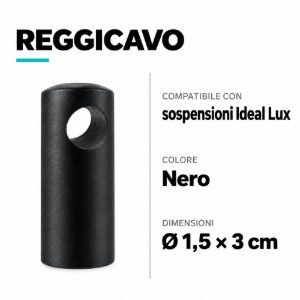 Supporto singolo reggicavo sospensione nero ideal lux
