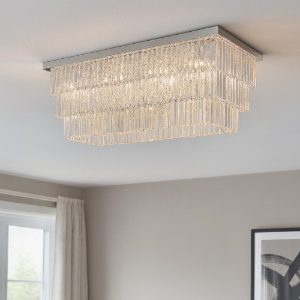 Martinez pl8 ideal lux plafoniera rettangolare cromo
