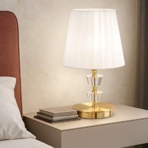 Abat jour da comodino pegaso tl1 oro per camera da letto