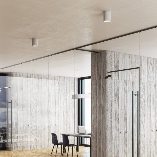 Ideal lux nitro faretto da soffitto cilindrico led 15w 3000k per corridoio bianco