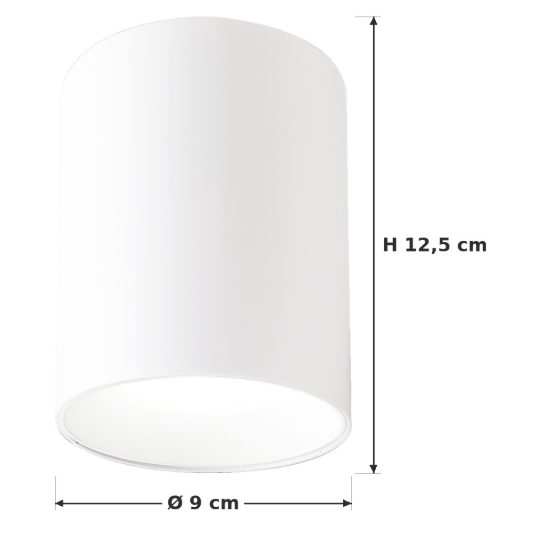 Ideal lux nitro faretto da soffitto cilindrico led 15w 3000k per corridoio bianco