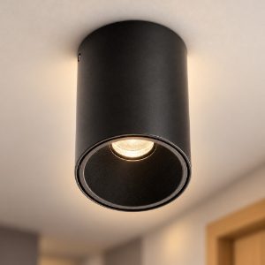 Ideal lux nitro faretto da soffitto cilindrico led 15w 3000k per corridoio nero