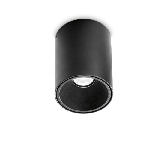 Ideal lux nitro faretto da soffitto cilindrico led 15w 3000k per corridoio nero