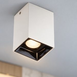 Ideal lux nitro faretto da soffitto squadrato led 10w 3000k per ingresso bianco