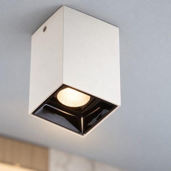 Ideal lux nitro faretto da soffitto squadrato led 10w 3000k per ingresso bianco