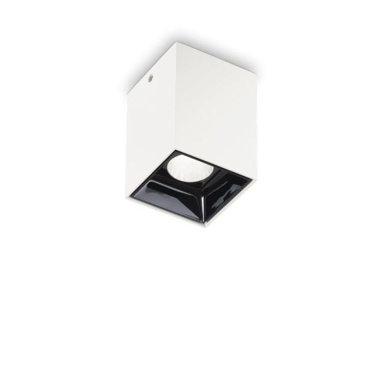 Ideal lux nitro faretto da soffitto squadrato led 10w 3000k per ingresso bianco