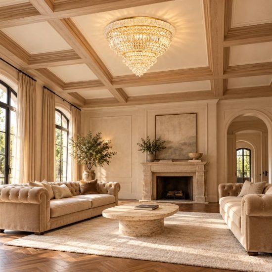 Ideal lux dubai plafoniera classica con pendenti in cristallo 24 luci 78cm ottone