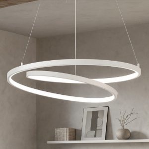 Oz sp d80 on-off bianco ideal lux lampadario per soggiorno moderno led 52w 3000k