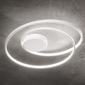 Ideal lux oz pl on-off bianco plafoniera da soffitto led 47w 3000k design moderna