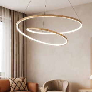 Ideal lux oz sp d60 on-off ottone lampadario led moderno per soggiorno 47w 3000k