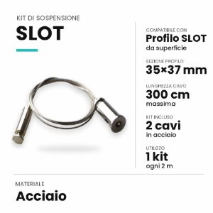 Kit cavo a sospensione per profili ideal lux