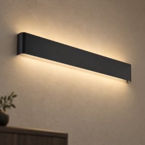 Ideal lux delta applique rettangolare led 19,5w 3000k 61cm per soggiorno moderna nera