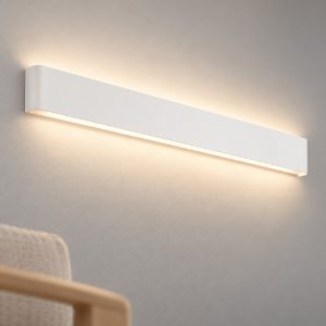 Ideal lux delta applique rettangolare led 19,5w 3000k 61cm per soggiorno moderna bianca