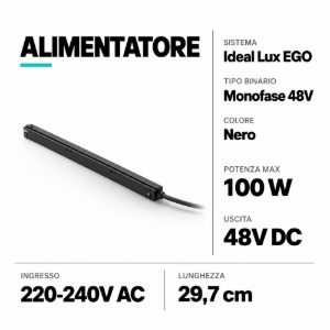 Ego ideal lux driver magnetico da incasso led 100w