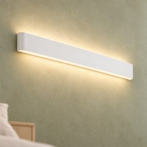 Ideal lux delta applique rettangolare led 19,5w 4000k 61cm per soggiorno moderna bianca