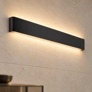 Ideal lux delta applique rettangolare led 19,5w 4000k 61cm per soggiorno moderna nera