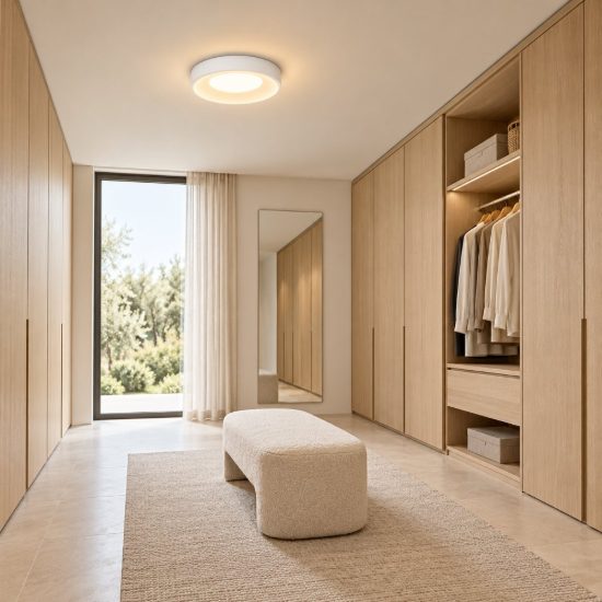 Ideal lux planet plafoniera tonda led 15w 3000k 30cm per cabina armadio moderna bianca