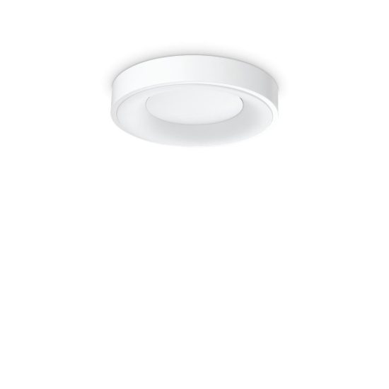Ideal lux planet plafoniera tonda led 15w 3000k 30cm per cabina armadio moderna bianca