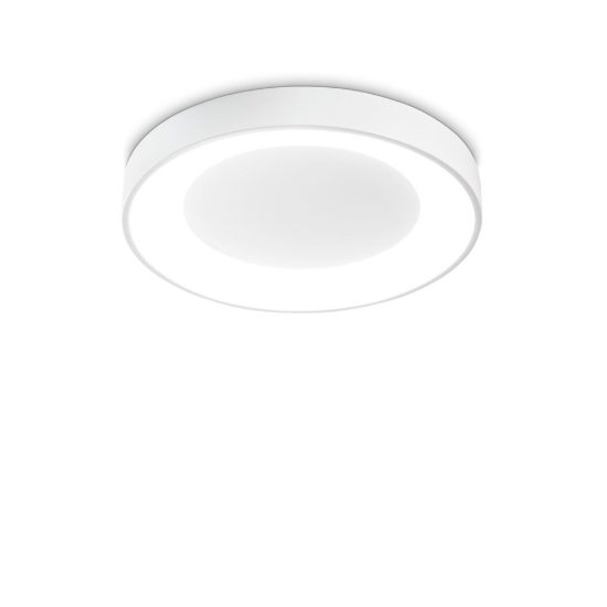 Ideal lux planet plafoniera tonda led 20w 3000k 40cm per cabina armadio moderna bianca