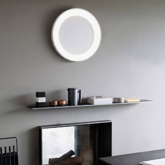 Ideal lux planet plafoniera tonda led 20w 3000k 40cm per cabina armadio moderna bianca