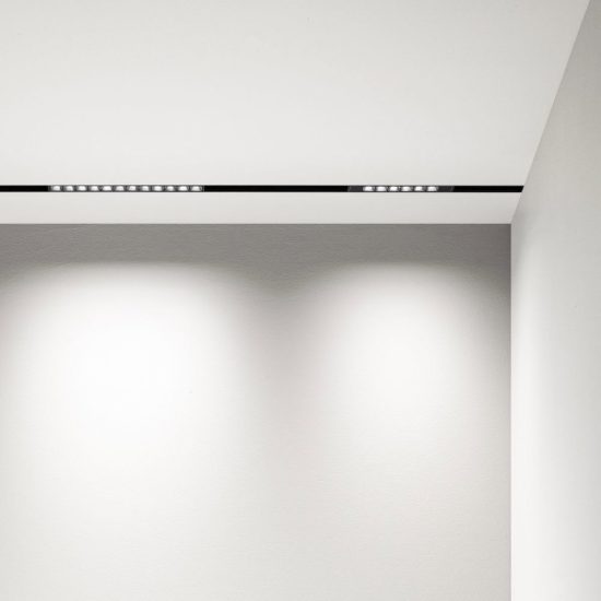 Ideal lux ego accent faretto lineare per binario led 13w 4000k 28,4cm on-off nero