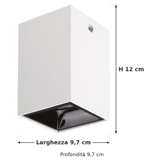 Ideal lux nitro faretto da soffitto squadrato led 25w 3000k per cucina bianco