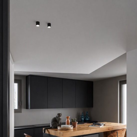 Ideal lux nitro faretto da soffitto squadrato led 5w 3000k dimmerabile per corridoio nero
