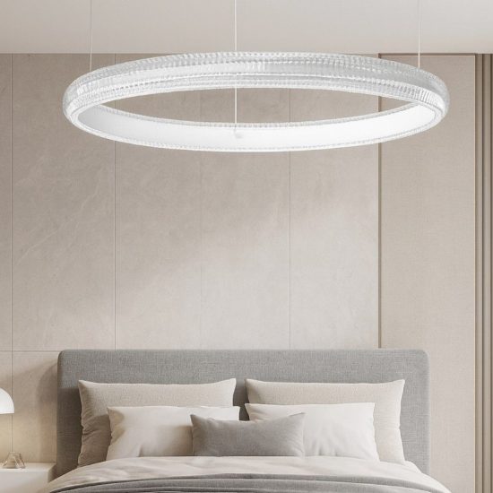 Lampadario classico per soggiorno ideal lux miracle sp d60 cerchio led 37w 3000k