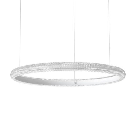 Lampadario classico per soggiorno ideal lux miracle sp d60 cerchio led 37w 3000k
