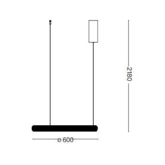 Lampadario classico per soggiorno ideal lux miracle sp d60 cerchio led 37w 3000k